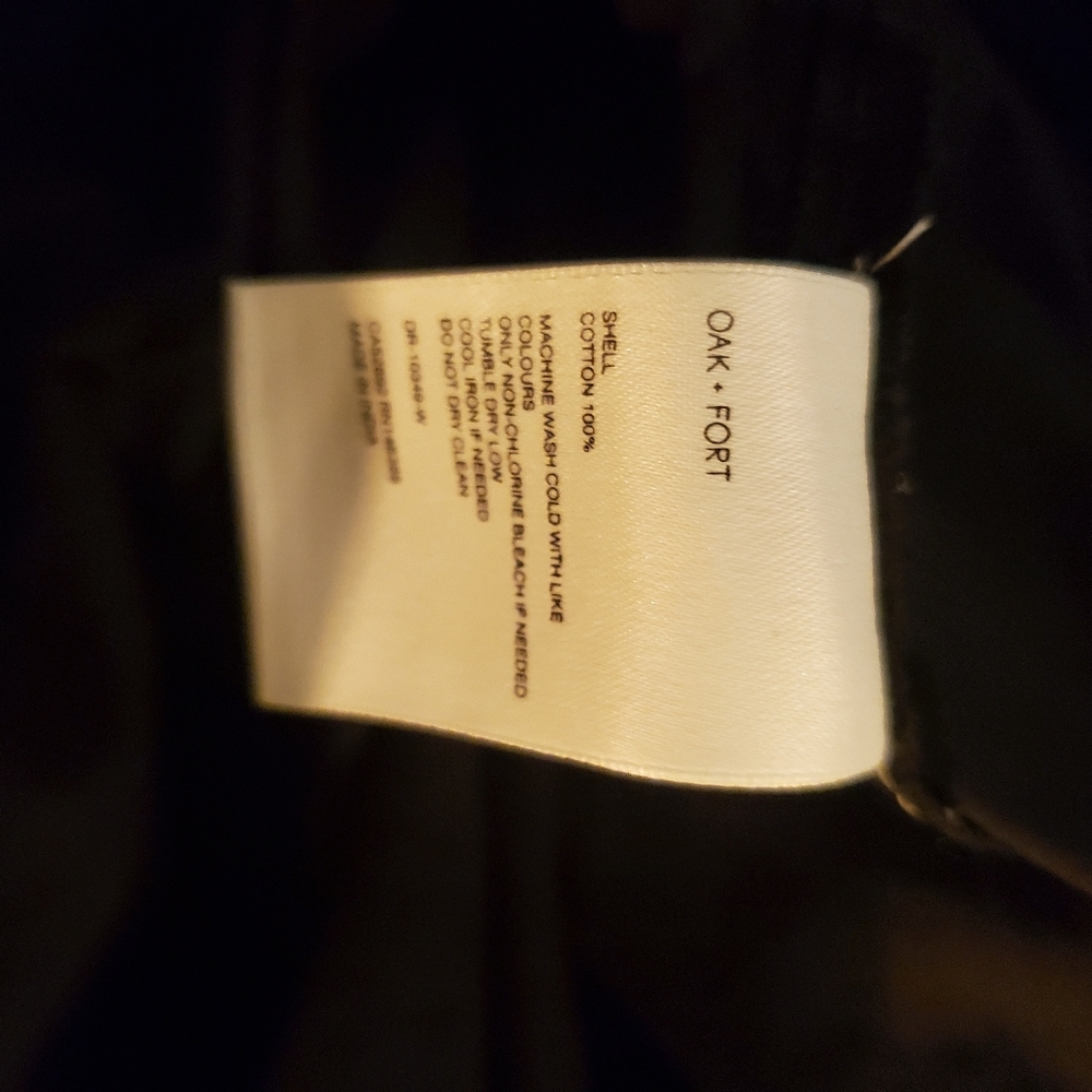 OAK  + FORT | Black Tiered Cut-Out 100% Cotton Midi Dress (Size M) - Picture 12 of 12